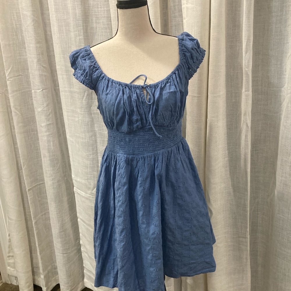 Old Navy Blue Eyelet Dress